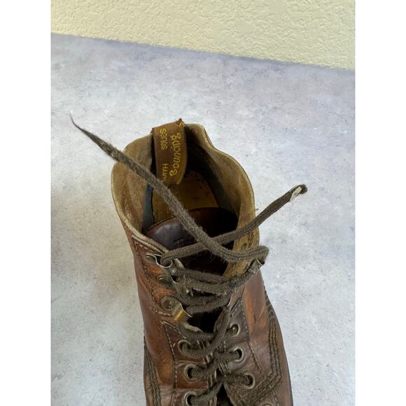 Dr Martens 8088 Brown Leather Boots UK 6 US 7 Lace Up Made in England Vintage main image 4